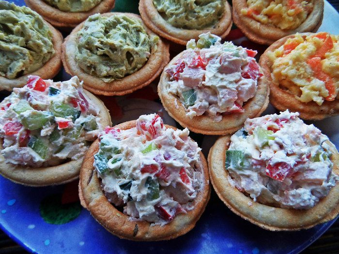 Мини тарталетки с разными начинками