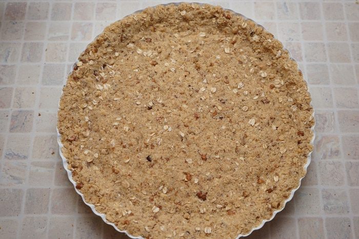 Тыквенный тарт с апельсином на ореховом тесте