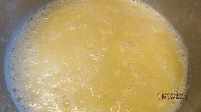 Яблочный кисель с белым вином