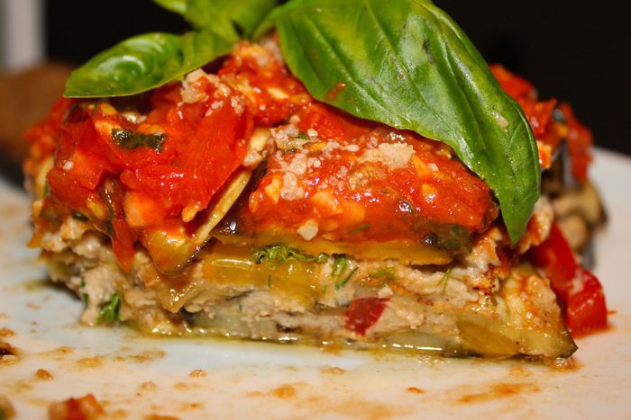 Баклажанный закусочный торт