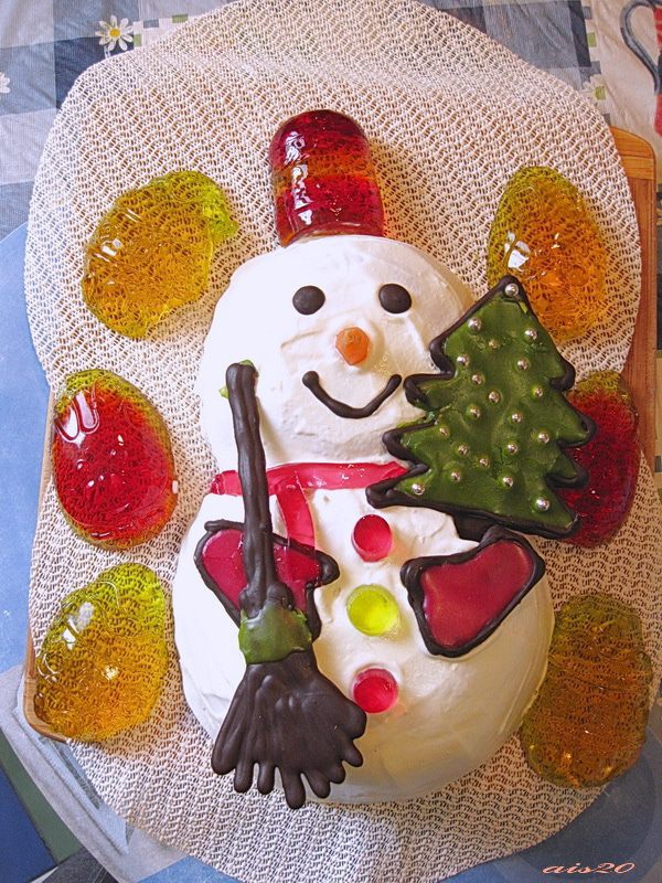 Торт &amp;quot;Снеговик&amp;quot; 