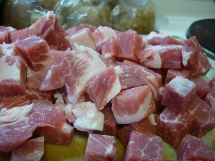 Мясо с оливковым рассолом