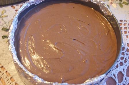 Шоколадный чизкейк с малиной