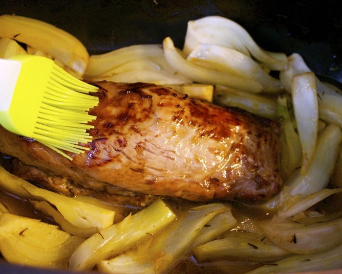 Филе с фенхелем под апельсиновым соусом 