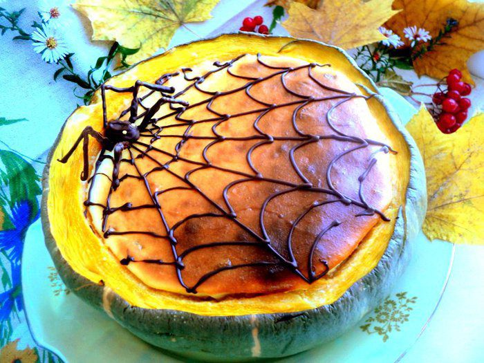 Чизкейк в тыкве &amp;quot;Паутинка&amp;quot;