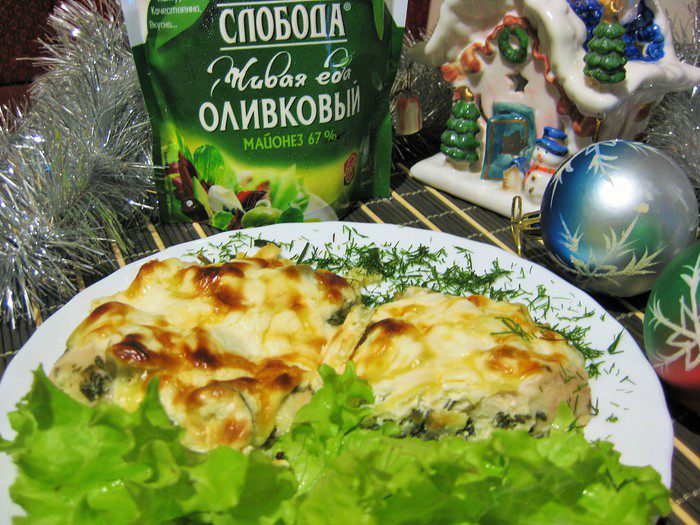 Куриное филе с оливками