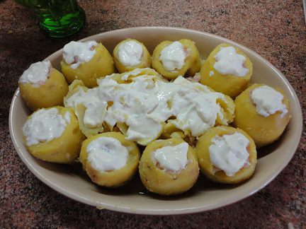  Фаршированный мясом картофель