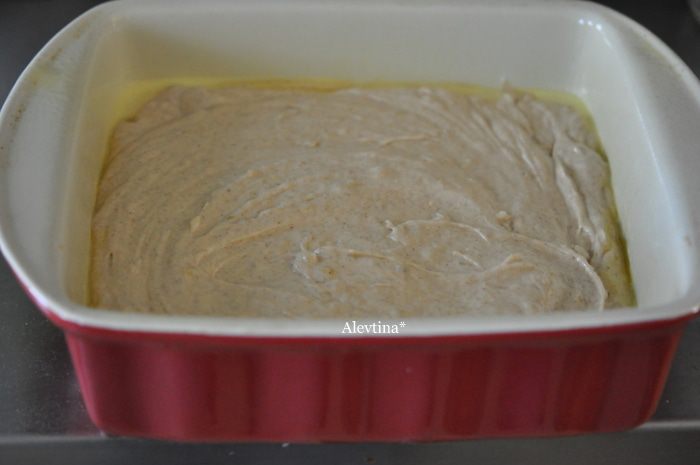 Банановый кекс с глазурью