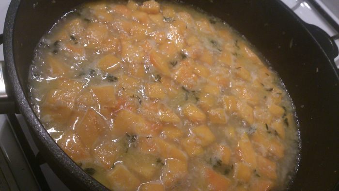 Спагетти с тыквенным соусом