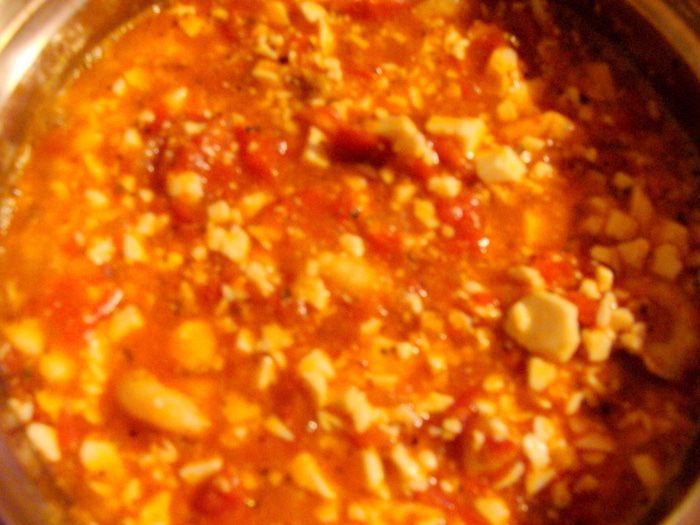 Азу из креветок с тофу и пикантным гарниром