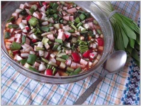 Окрошка с черемшой