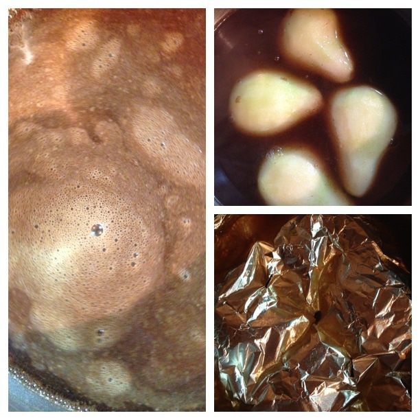 Пироги с грушей-пашот, карамелизированным луком и голубым сыром