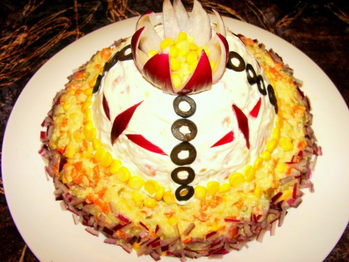 Праздничный салат &amp;quot;Шапка Мономаха&amp;quot;