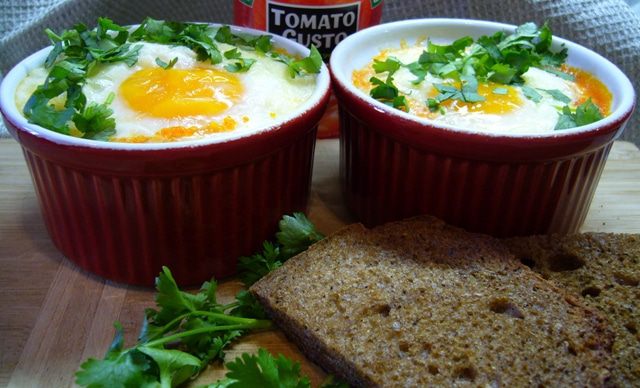 Фасоль с печеным перцем