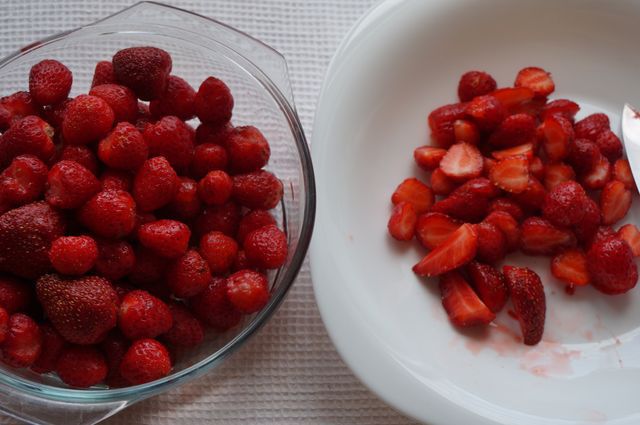 Клубничное шифоновое пирожное