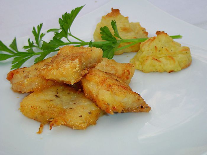 Треска в пармезане 