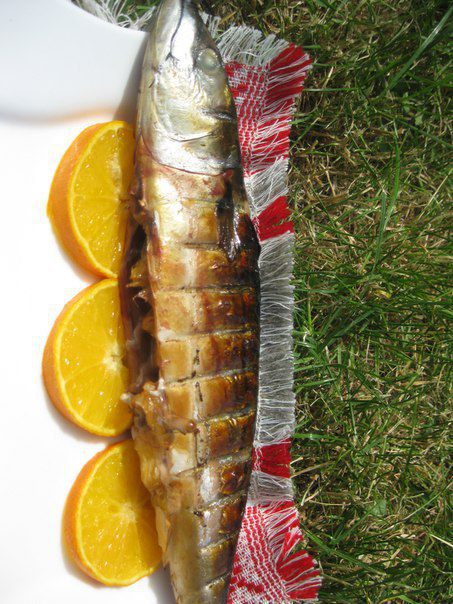 Скумбрия с апельсинами