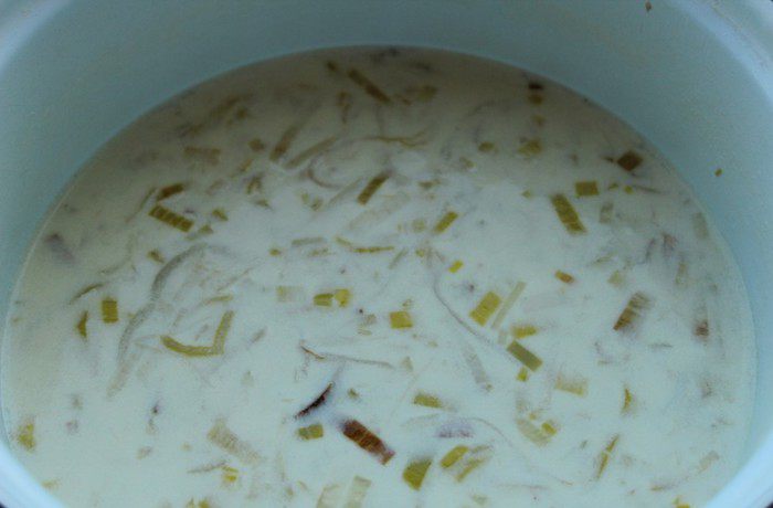 Крем-суп из лука-порея