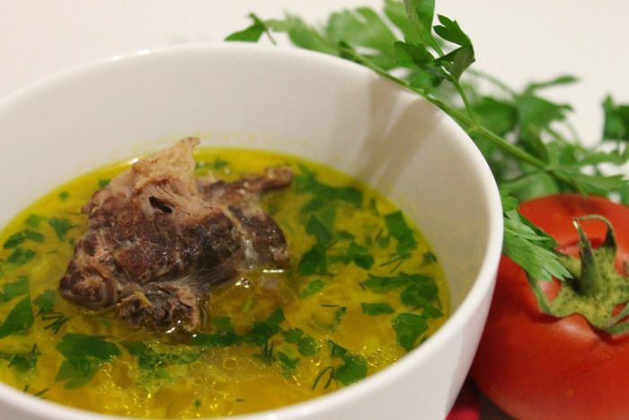 Овощной суп из индюшиной шейки