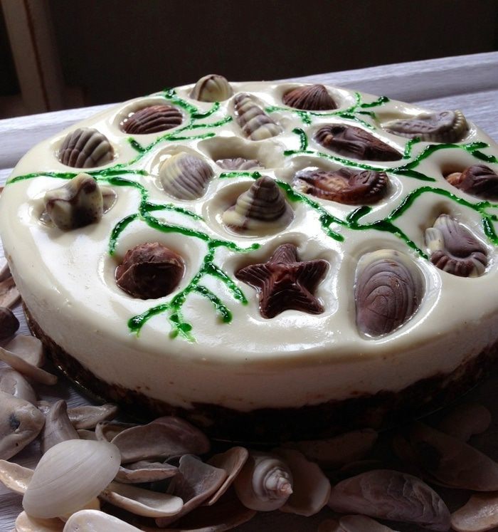 Творожный чизкейк без выпечки &amp;quot;Морское царство&amp;quot;