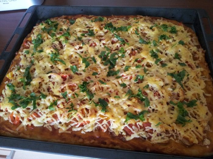 Пицца с шампиньонами