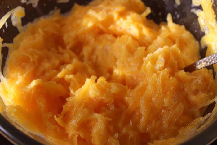 Запеканка с фаршем под тыквенной шубкой