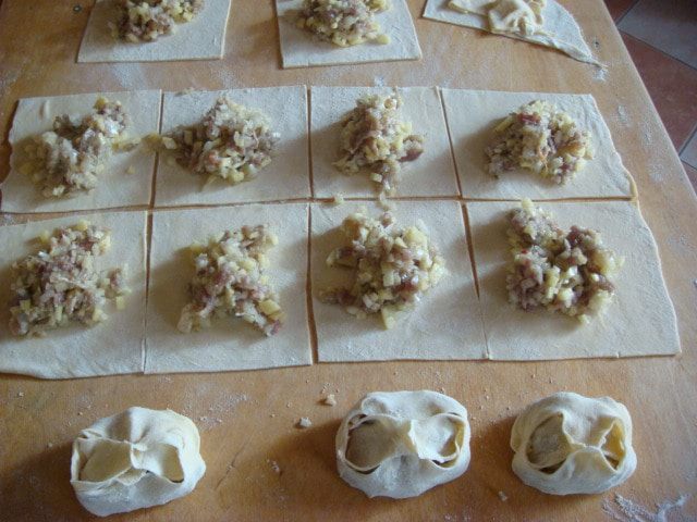 Манты с гусем