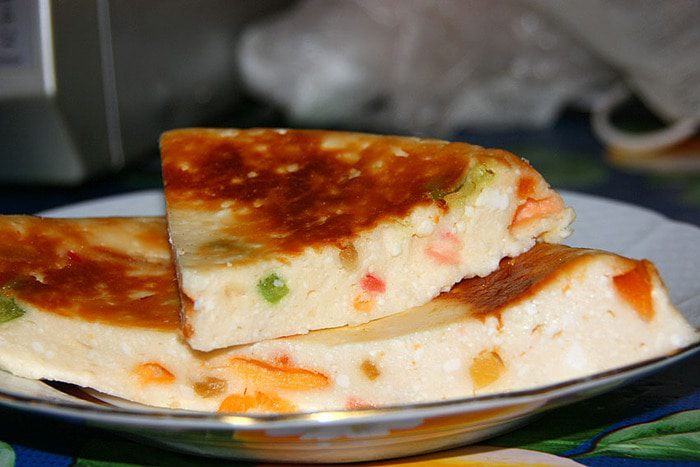 Творожная запеканка с цукатами