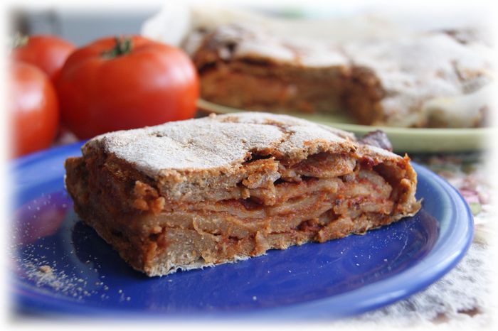 Итальянский пирог с томатами и сыром