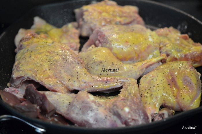 Кролик с горчичным соусом