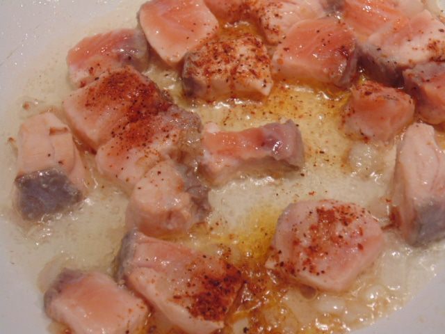 Тальятелле с семгой и лаймом 