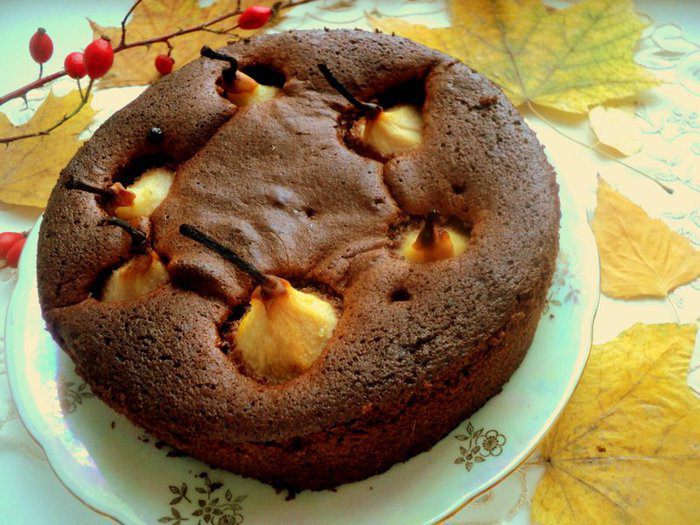 Пирог «Груша в шоколаде»