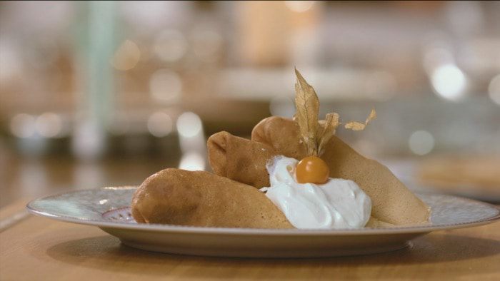 Блинчики с яблоками