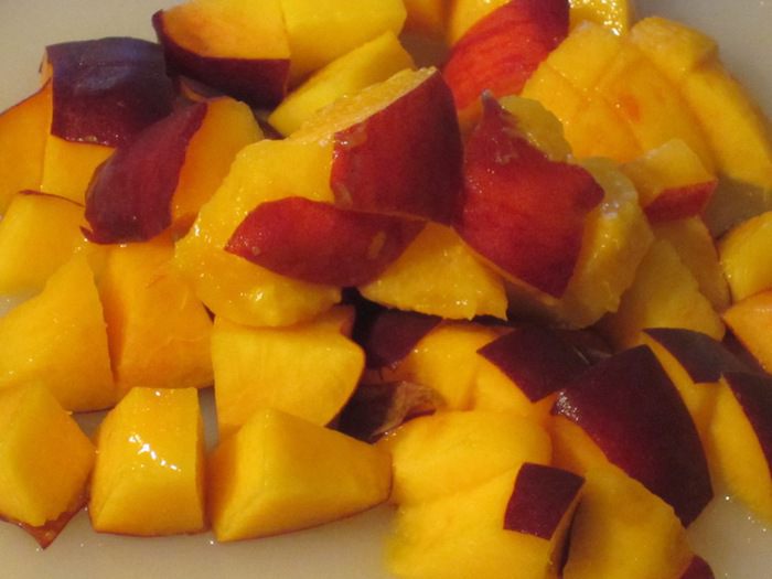 Итальянский пирог с персиками 