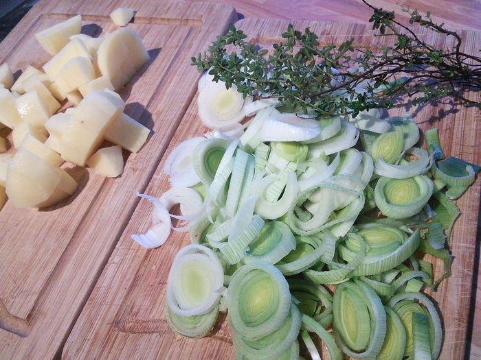 Картофельный крем-суп с мясным шариками