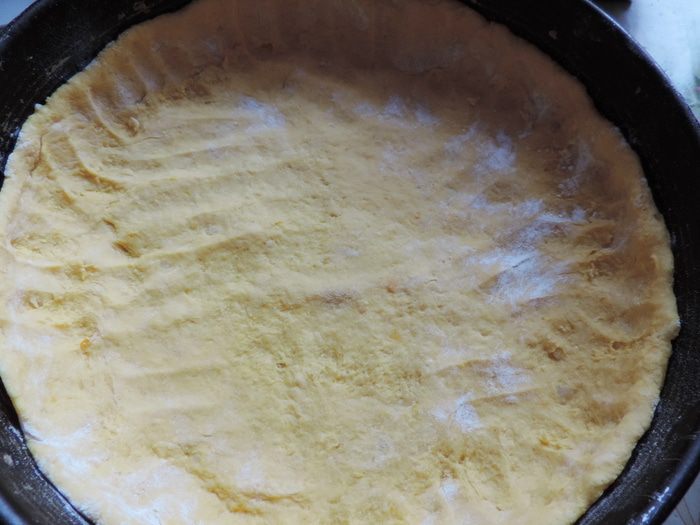 Картофельно-тыквенный пирог с помидорами