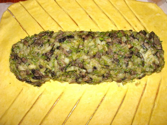 Кулебяка с картофелем и лесными грибами &amp;quot;Крокоша&amp;quot;