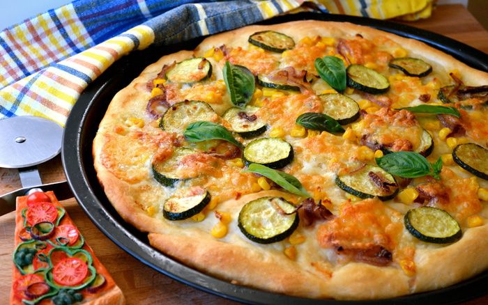  Пицца &amp;quot;Летняя&amp;quot; с цукини и кукурузой