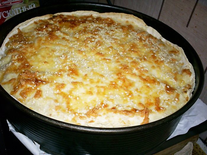 Многослойный пирог-лазанья на лаваше