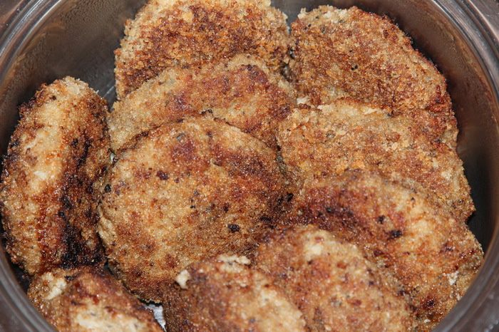 Куриные котлетки с грибами