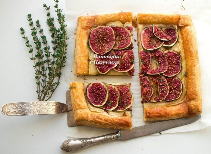 Тарт с инжиром и сыром бри