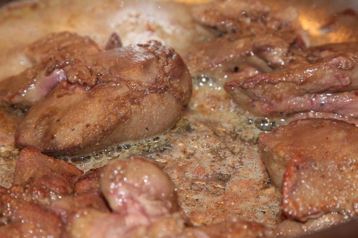 Печень фламбированная