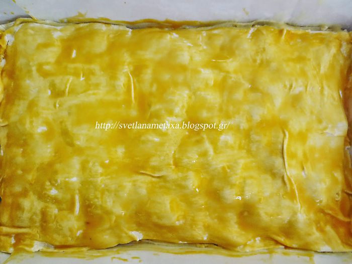 Пирог из теста фило с медово-ореховой начинкой