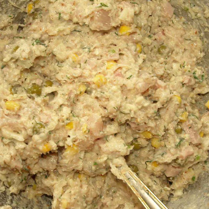 Миндально-куриный хлеб с овощами