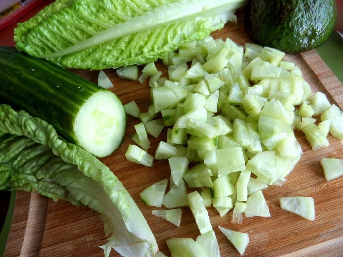 Cалат с красной рыбкой