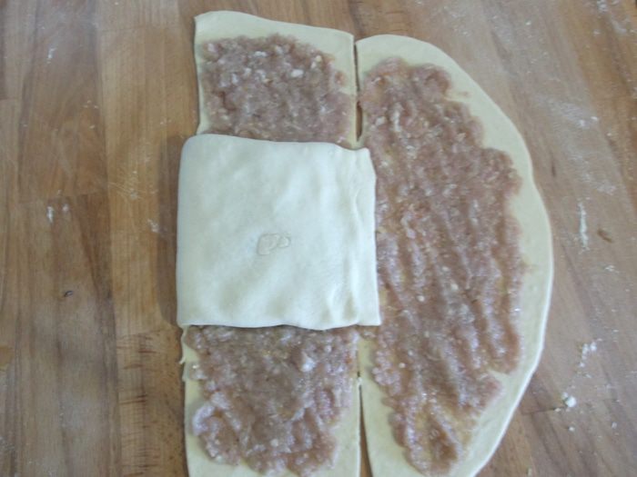 Китайский слоеный пирог с мясом