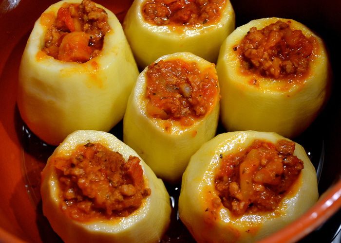 Запеченный фаршированный картофель от бабушки Франки 