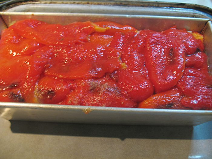 Баклажановый террин в сладком перце