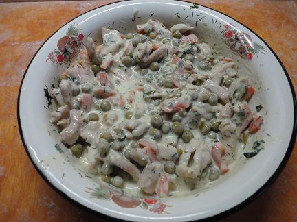 Курник с зеленым горошком