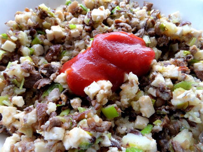 Пирог с грибами (из лаваша)